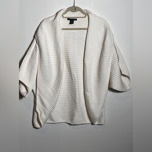 Grace Elements Cream Ribbed Poncho Sweater Cardigan XL